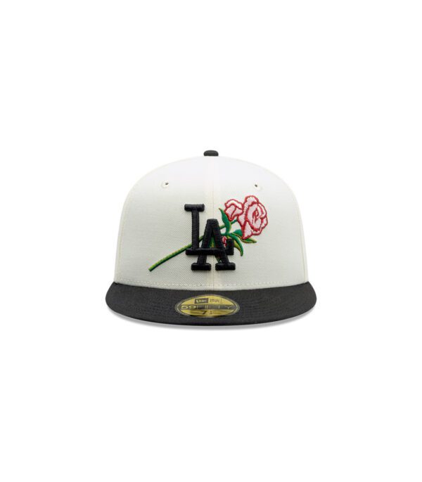 Gorra 59Fifty MLB Los Angeles Dodgers Pink Rose Blanco