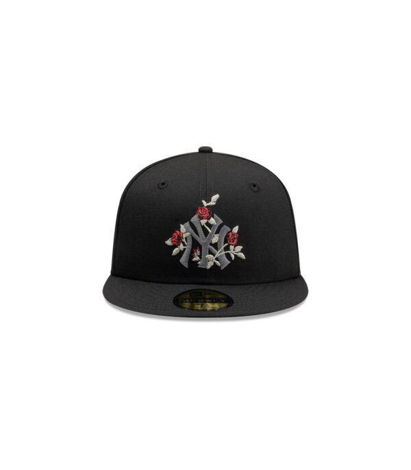 Gorra 59Fifty MLB New York Yankees Gothic Flowers Negro